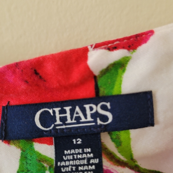 Chaps red floral poppy sheath dress - Picture 7 of 7